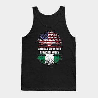 American Grown with Nigerian Roots USA Flag Tank Top